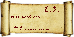 Buzi Napóleon névjegykártya